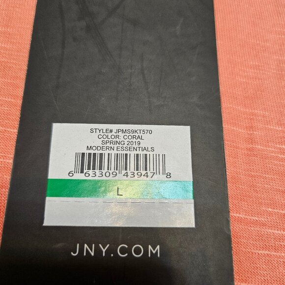 Jone New York Women's Coral Red Modern Essential Laced detail Blouse Top Size: L - Picture 9 of 11